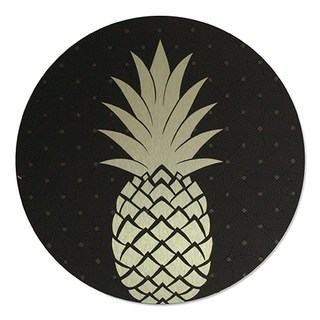Printed ACM Brushed Circle: Pineapple