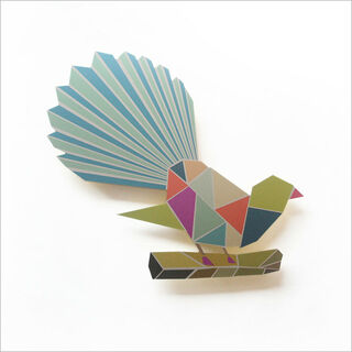 Printed ACM Geometric Birds : Fantail