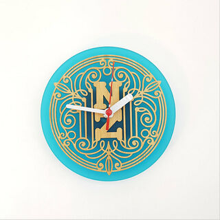 Clock: Deco NZ (Bamboo+Teal Acrylic)