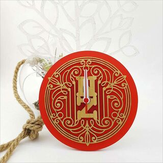 Clock: Deco NZ (Bamboo+Red Acrylic)
