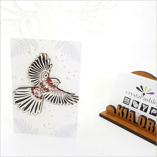 Gift Card with embellishment: KWW Fantail