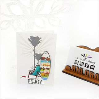 Gift Card with embellishment: Enjoy Surfboard