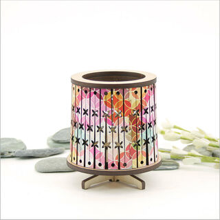 Round LED Tealight Holder: Bright Pacific