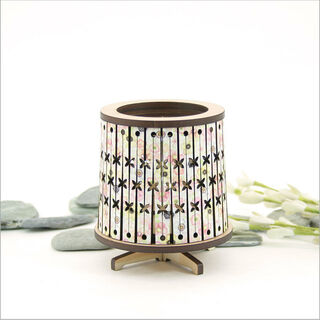 Round LED Tealight Holder: Floral Pacific