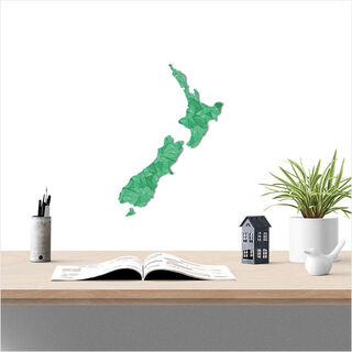 Small NZ: Green Geometric Pattern