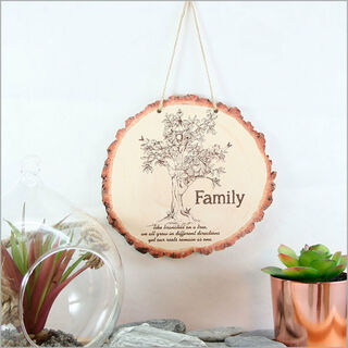Wood Slice Art: Family Tree