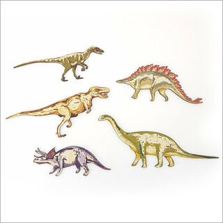 Pine wall art : Dinosaurs Set