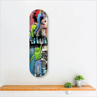 ACM Printed Skateboard Art : Graffiti Kiwi