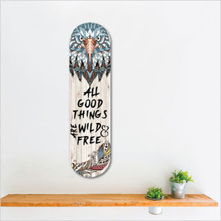 ACM Printed Skateboard Art : Wild & Free