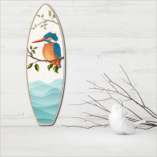 Ply Surfboard Art: Kingfisher