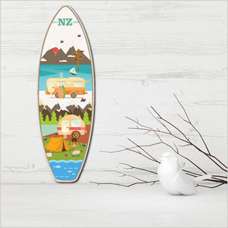 Ply Surfboard Art: Kiwi Holiday