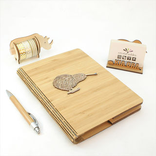 Bamboo Journal: Kiwi with Butterfly