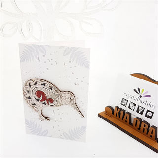 Gift Card with embellishment: KWW Kiwi