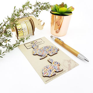 Bunnies - Feather Pattern 