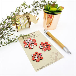 Mini Daisies - Red Floral