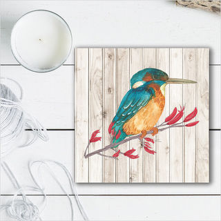 Plywood Art Block: LW Kingfisher
