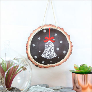 Wood Slice Art: Filigree Bell