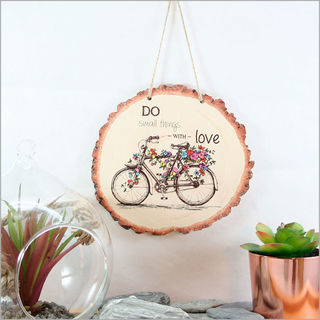 Wood Slice Art: Bicycle