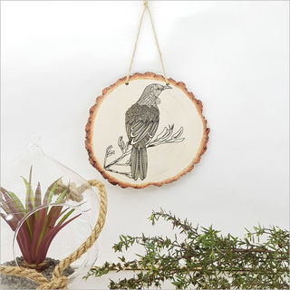 Wood Slice Art: Tui
