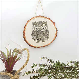 Wood Slice Art: Owl