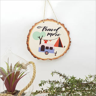 Wood Slice Art: Travel More