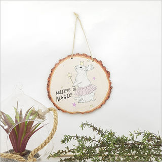Wood Slice Art: Believe in Magic