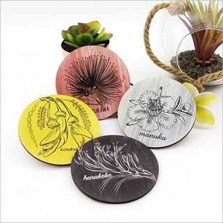 Coasters Set : Native Flowers