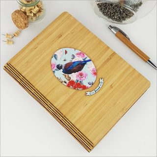 Bamboo Journal: Printed Floral Oval Tui