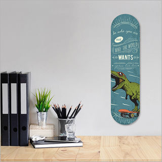 ACM Printed Skateboard Art : Be Who You Are (Dinosaur)