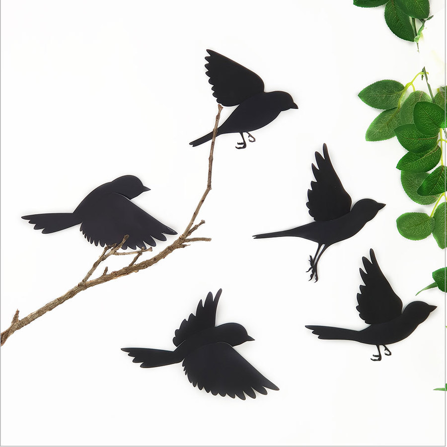 Polypropylene sparrows in flight