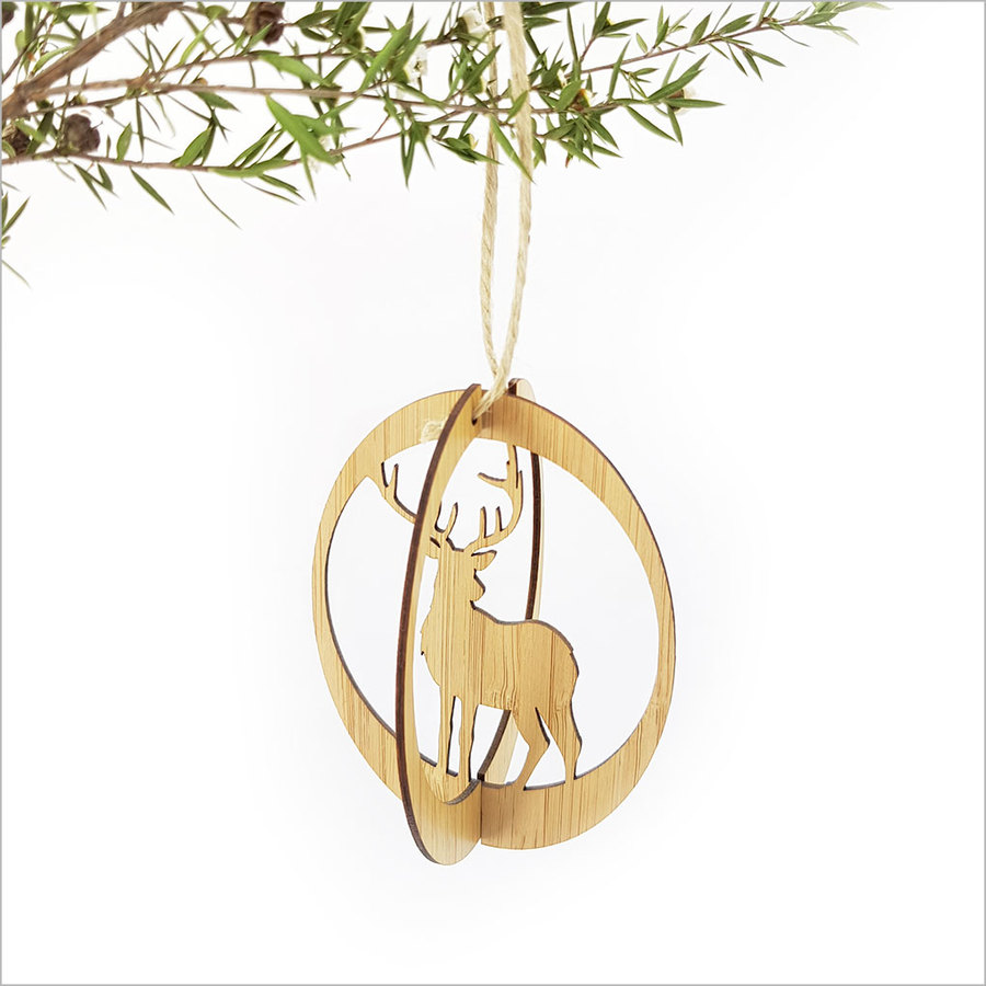 Stag Ornament (bcstg) Hanging Ornaments www.crystalashley.co.nz