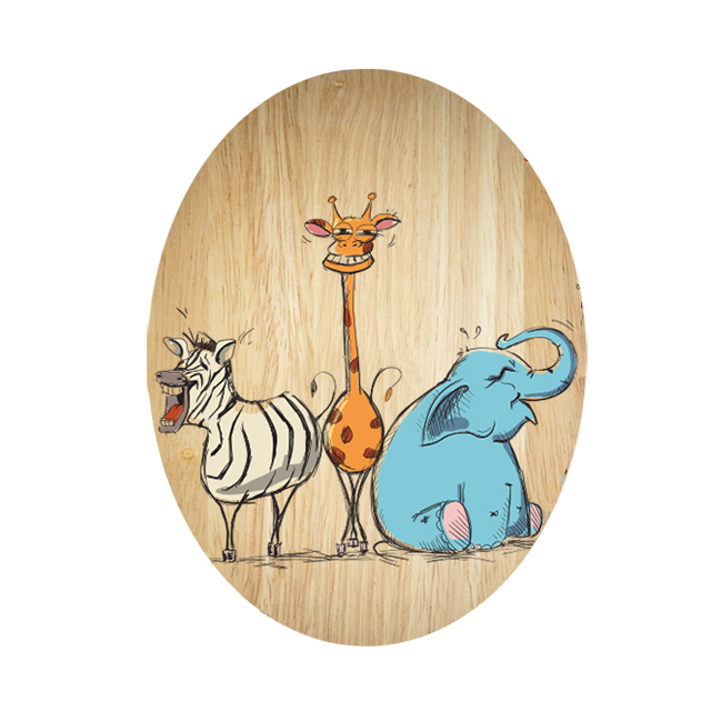 Ply Oval: Laughing Animals