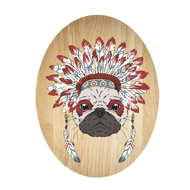 Ply Oval: Tribal Pug