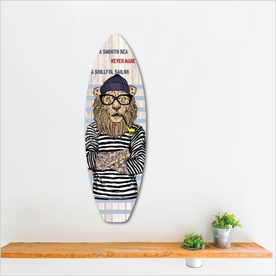 Ply Surfboard Art: Sailor Lion ( Plank )