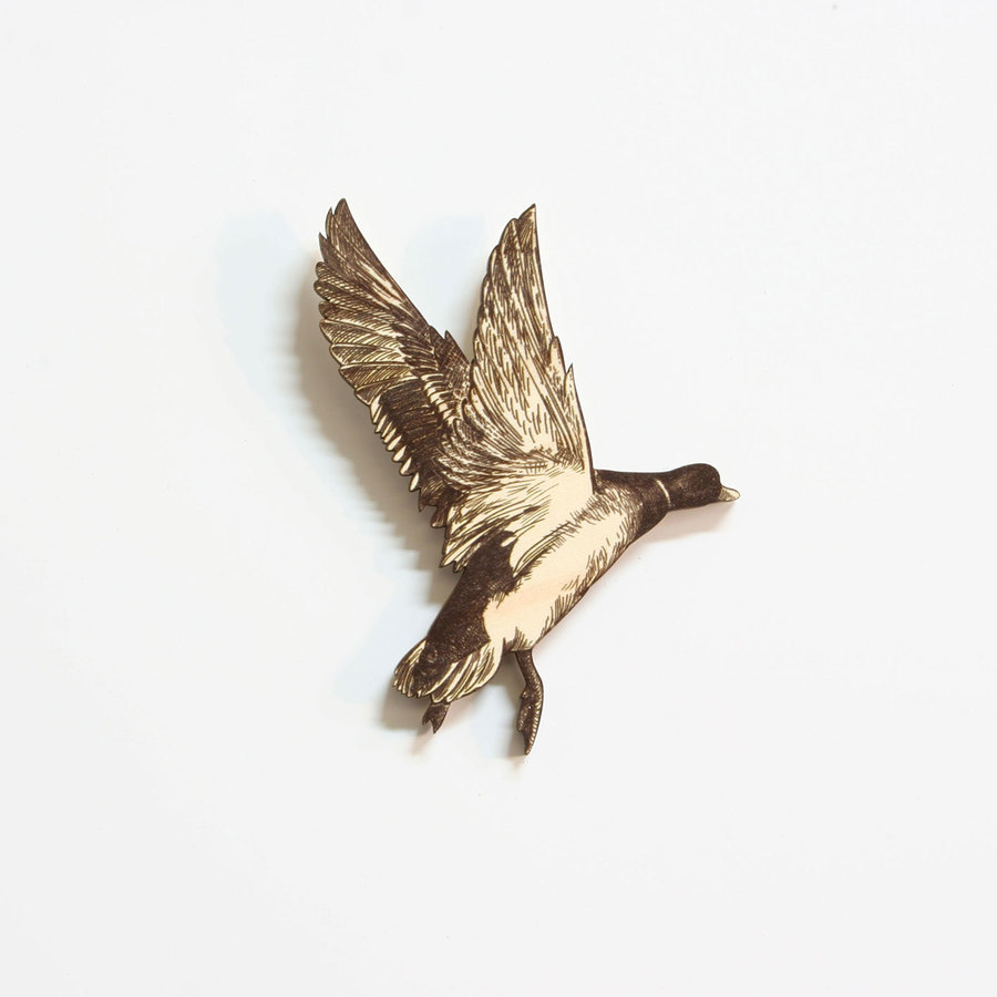 Printed Pine Mini: Flying Duck