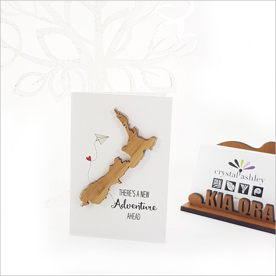Gift Card with embellishment: NZ (Paper Plane)