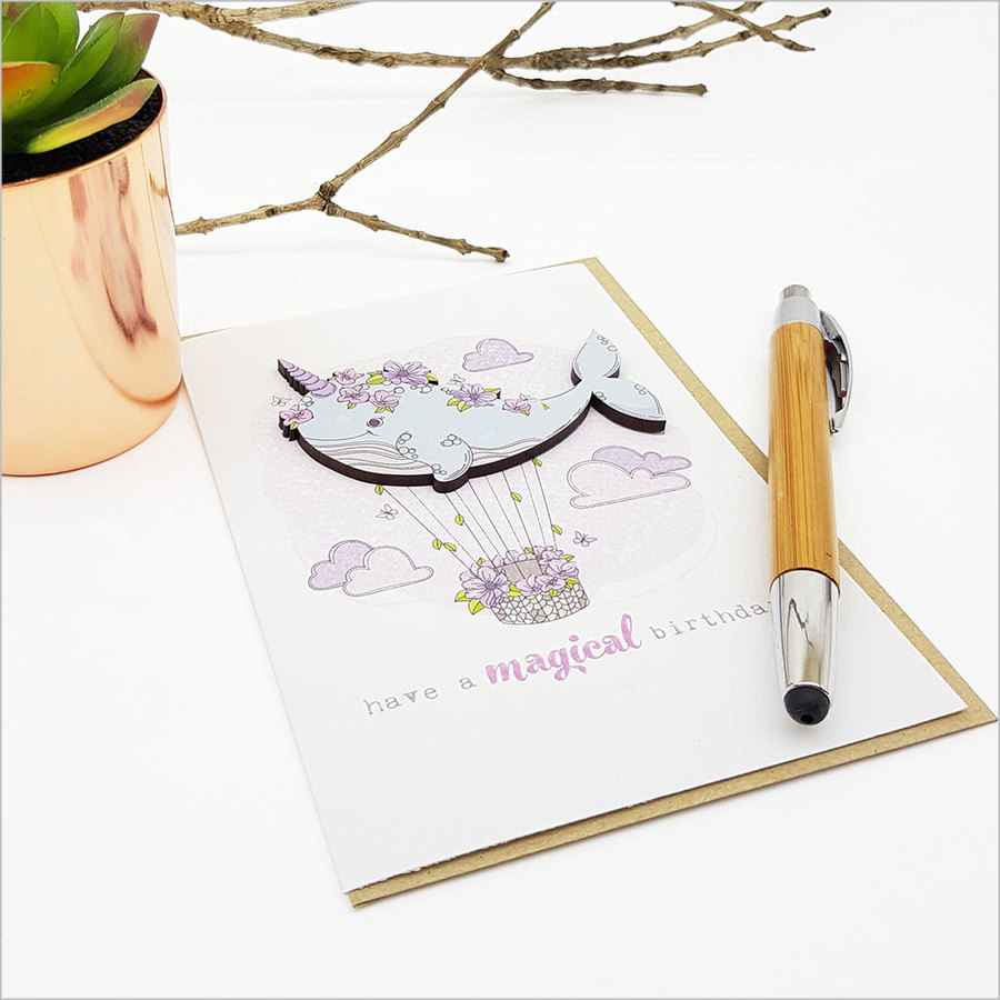Greeting Card with embellishment: Magical Birthday