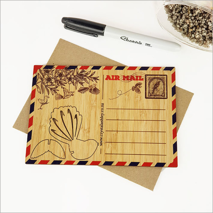 Bamboo Postcard: Fantail
