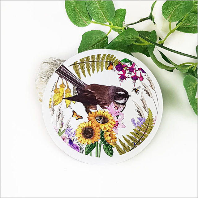 Printed Circle: Floral+Fauna Fantail