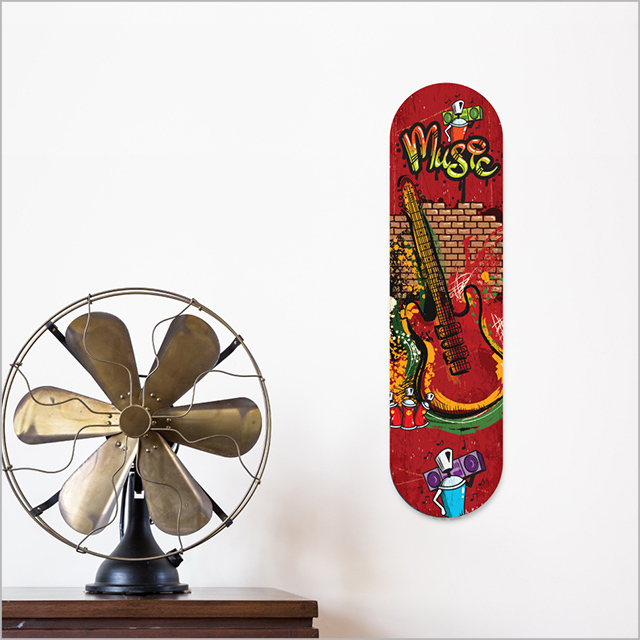 ACM Printed Skateboard Art : Music