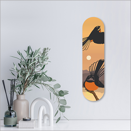 ACM Printed Skateboard Art : Fantail + Sunset