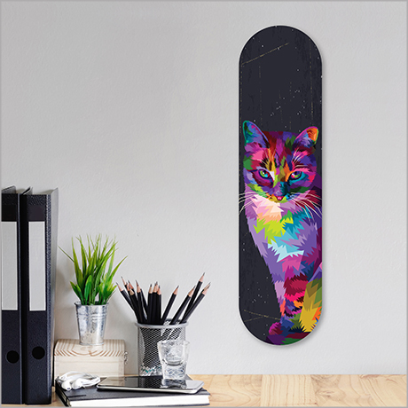 ACM Printed Skateboard Art : Cat