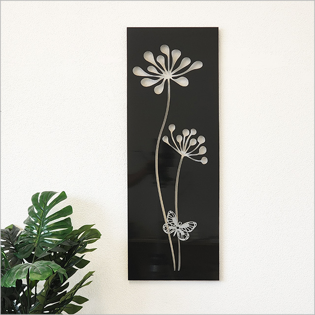 Large Panel: Agapanthus Black ACM + Butterfly Poly