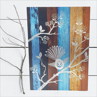ACM Printed Rectangle :Aged Timber Fantail (Large)