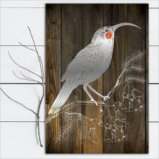 ACM Printed  Rectangle : Dark Wood Huia (Large)