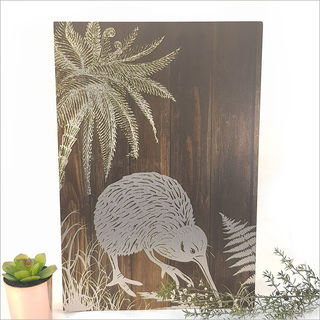ACM Printed  Rectangle : Dark Wood Kiwi (Large)