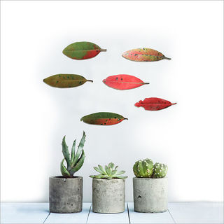 Printed ACM Pohutukawa Leaves Set