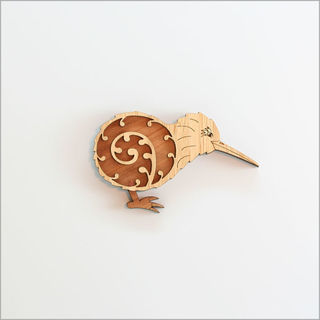Magnet: Kiwi (NZ Rimu and Bamboo Veneer)