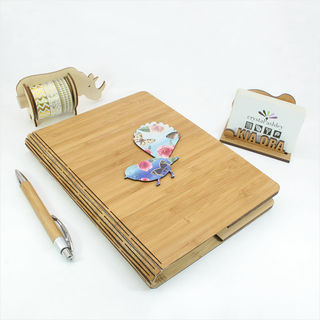 Bamboo Journal : Printed Floral Fantail
