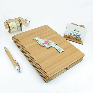 Bamboo Journal : Printed Floral Kereru
